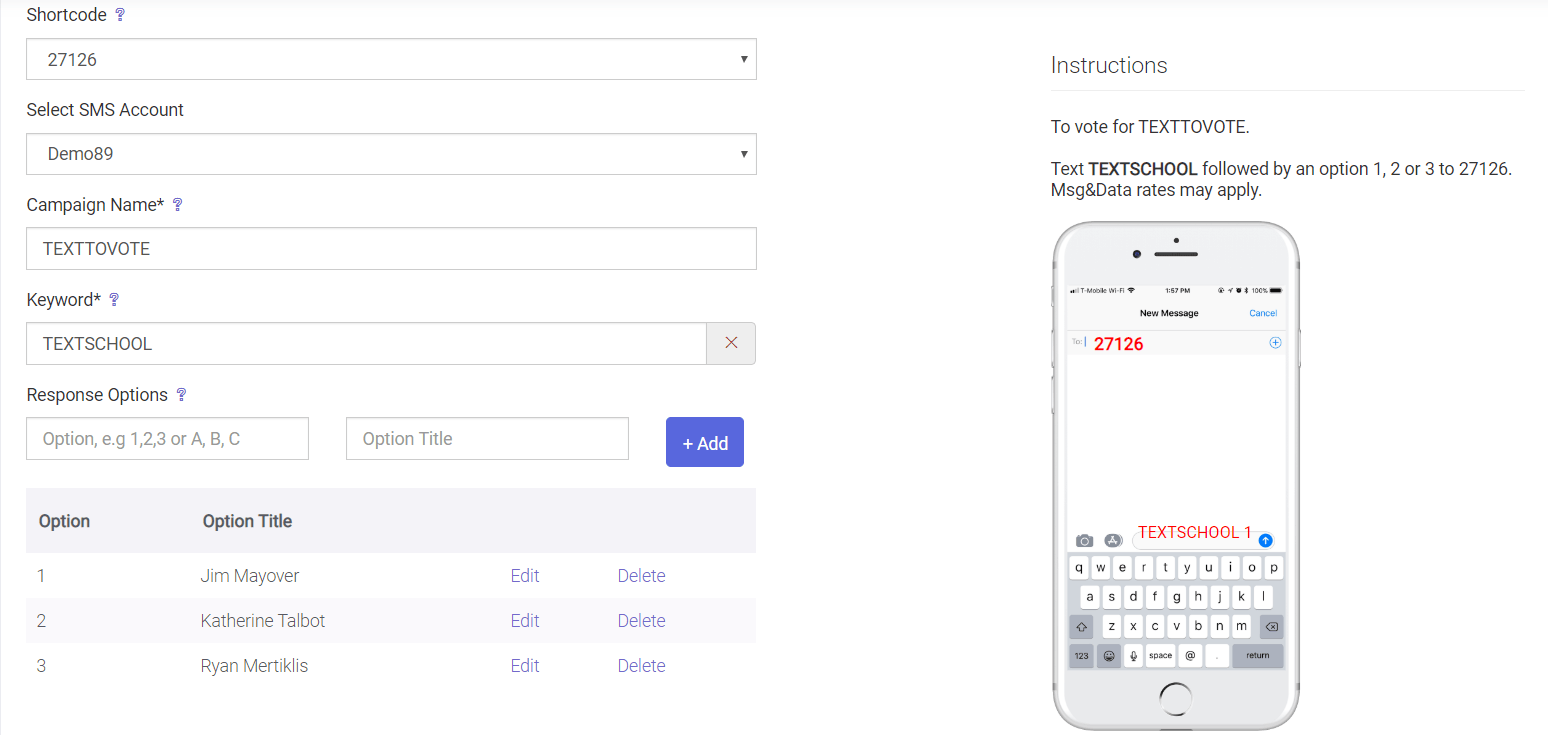 Text to Vote | SMS Polling | Text Voting | SMS Voting Software