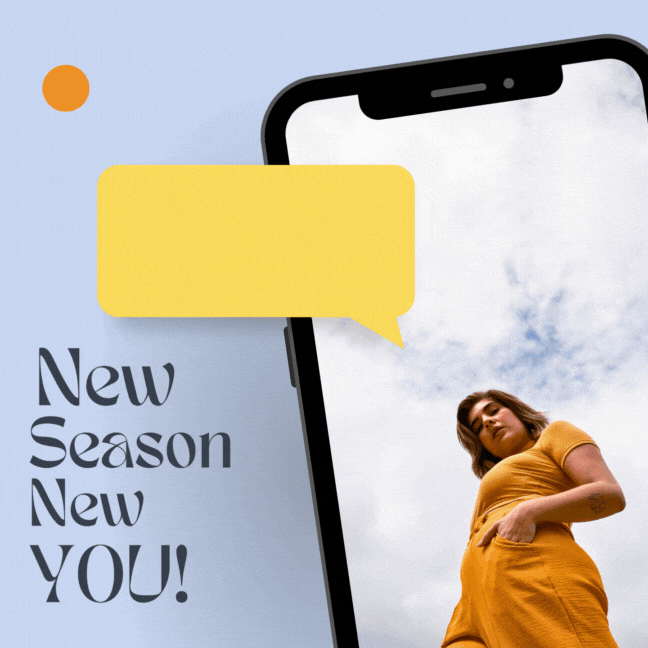 A woman successfully able to send Text to emails to book an appointment with boutique for sales on season new collection.gif